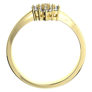 Krasomila Princess G Briliant - zásnubní prsten ze žlutého zlata
