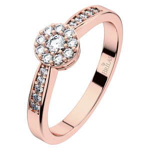 Růženka Princess R Briliant - prsten z růžového zlata