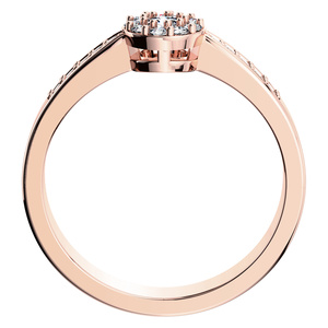Růženka Princess R Briliant - prsten z růžového zlata