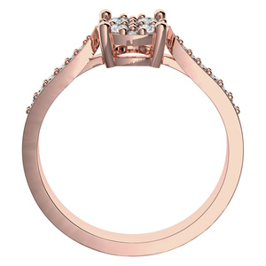 Zlata Princess R Briliant - zásnubní prsten z červeného zlata