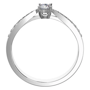 Adélka Princess W Briliant - zásnubní prsten z bílého zlata