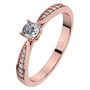 Adélka Princess R Briliant - zásnubní prsten z růžového zlata