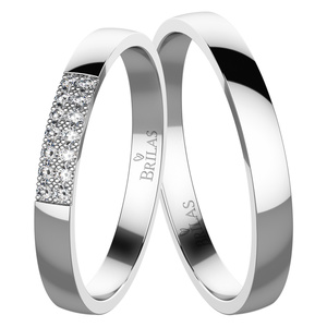 Lacerta White - snubní prsteny z bílého zlata