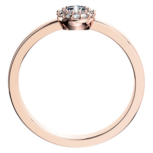 Rézinka Princess R Briliant - zásnubní prsten z červeného  zlata