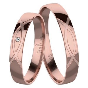 Drazan Red - snubní prsteny z červeného zlata