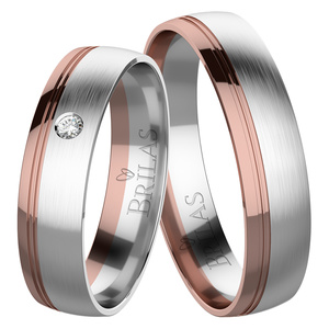 Severina Colour RW - pěkné svatební prstýnky ze zlata