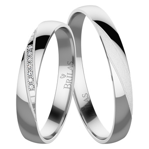 Barunka White - snubní prsteny z bílého zlata