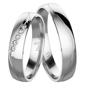Jitra White - snubní prsteny z bílého zlata