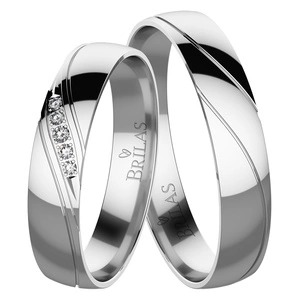 Krasava White - snubní prsteny z bílého zlata
