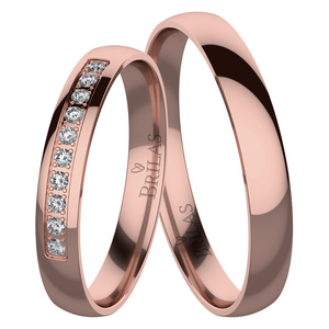 Ludvika Red - snubní prsteny z růžového zlata