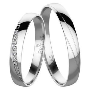 Marla White-snubní prsteny z bílého zlata