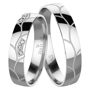 Myrna White - snubní prsteny z bílého zlata