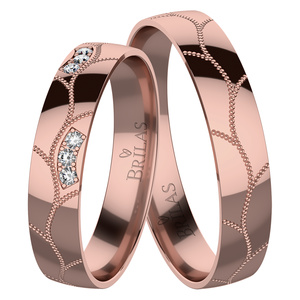 Myrna Red - snubní prsteny z růžového zlata