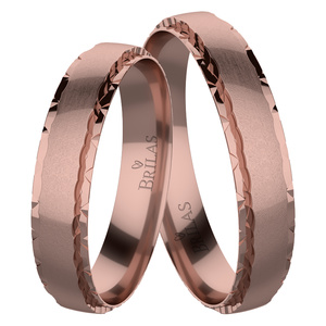 Hanka Red - snubní prsteny z růžového zlata