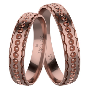 Jiřička Red - snubní prsteny z růžového zlata