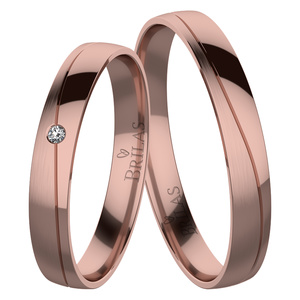 Valentýna Red - snubní prsteny z růžového zlata