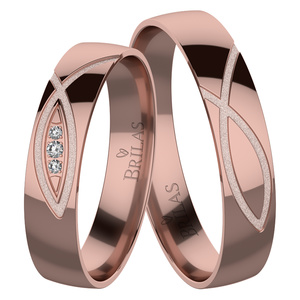 Hermína Red - snubní prsteny z růžového zlata