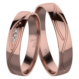 Myrta Red - snubní prsteny z růžového zlata