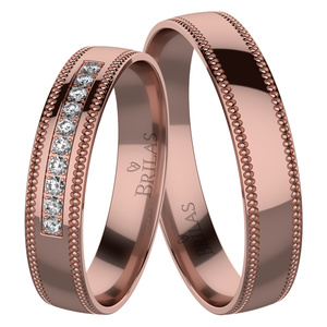 Alexandra Red - snubní prsteny z růžového zlata