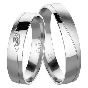 Hermiona White-snubní prsteny z bílého zlata