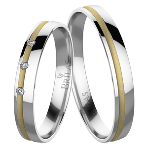 Kamila Colour GW - snubní prsteny z bílého a žlutého zlata