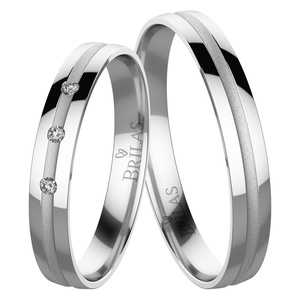Lydie White - snubní prsteny z bílého zlata