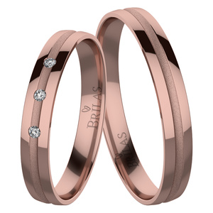 Lydie Red - snubní prsteny z růžového zlata