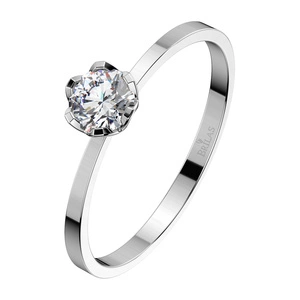 Filoména W Briliant - zásnubní prsten z bílého zlata s briliantem