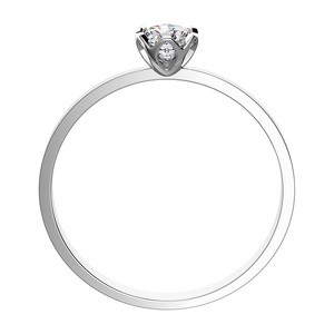 Filoména W Briliant - zásnubní prsten z bílého zlata s briliantem