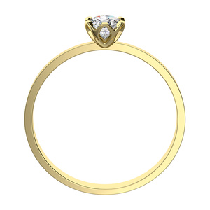 Filoména G Briliant - zásnubní prsten ze žlutého zlata s briliantem