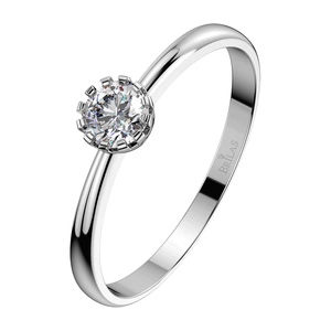 Petruše W Briliant - prsten z bílého zlata s briliantem