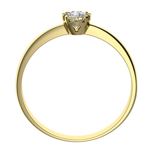 Petruše G Briliant - zásnubní prsten ze žlutého zlata s briliantem