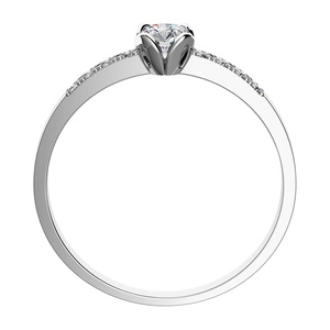 Paulina White  - zásnubní prsten z bílého zlata