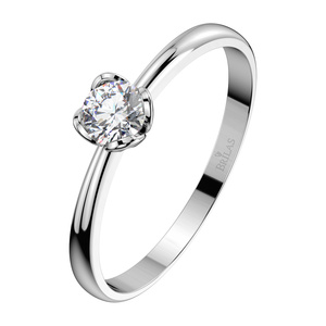 Elizabeta White  - zásnubní prsten z bílého zlata