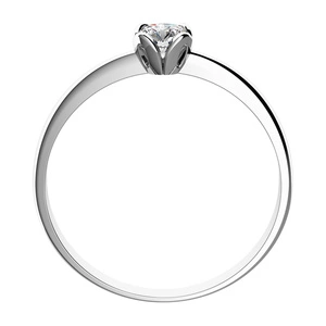 Elizabeta White  - zásnubní prsten z bílého zlata