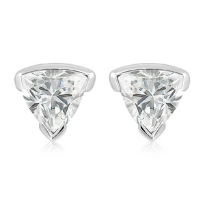 Silesia S White Topaz - stříbrné náušnice s bílým topazem