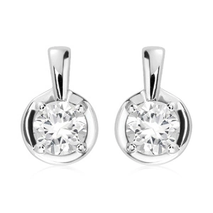 Vistula S White Topaz - stříbrné náušnice s bílým topazem