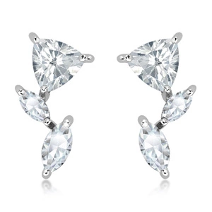 Redones S White Topaz - stříbrné náušnice s bílým topazem