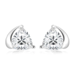 Lovise S White Topaz - stříbrné náušnice s bílým topazem