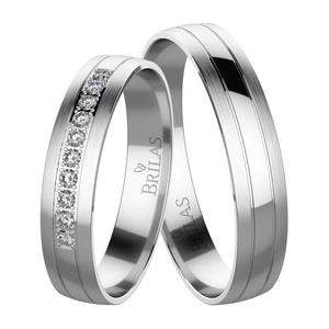 Kazi White - snubní prsteny z bílého zlata