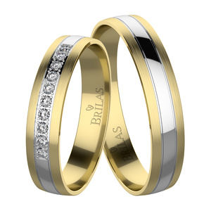 Kazi Colour GW - snubní prsteny ze žlutého a bílého zlata