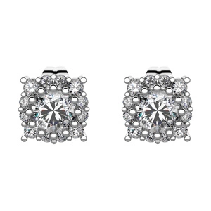 Vilemína - stříbrné náušnice se zirkony