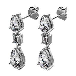 Ljuba - stříbrné náušnice se zirkony