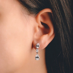 Ljuba - stříbrné náušnice se zirkony