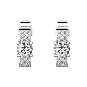 Slavěna - stříbrné náušnice se zirkony