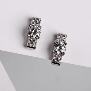 Slavěna - stříbrné náušnice se zirkony