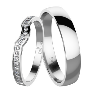 Proxima White - snubní prsteny z bílého zlata
