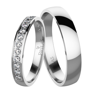 Diadem White - snubní prsteny z bílého zlata