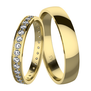 Diadem II Gold - snubní prsteny ze žlutého zlata