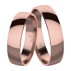 Arden Red - snubní prsteny z červeného zlata